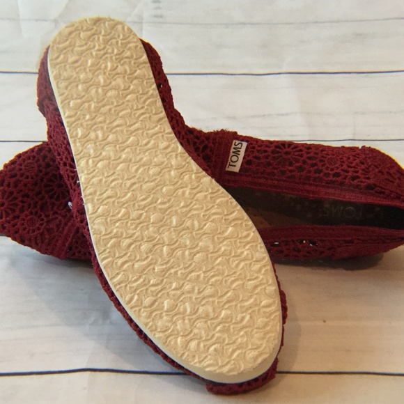Toms Red Crochet Flats - Picture 2 of 2